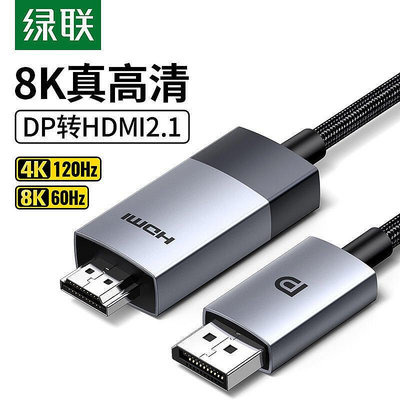 dp轉hdmi2.1高清電腦顯示器屏連結線轉接換頭4K120hz高刷新率WLZ3