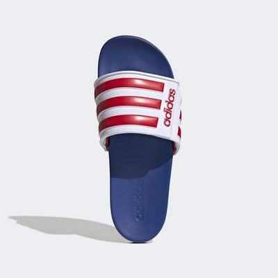 Adidas Adilette Comfort Adj [EG1346] 男拖鞋 愛迪達 白紅藍原價1490特價1390尺寸26.5～30.5公分
