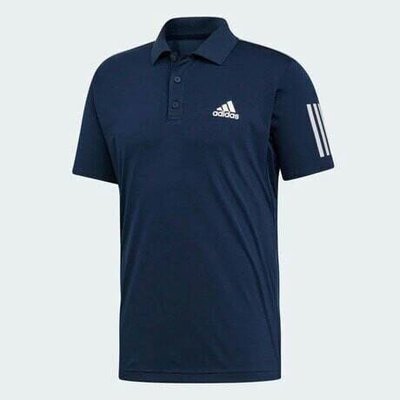 愛迪達 ADIDAS 男裝 短袖 POLO衫 休閒衫 網球裝 排汗 透氣 舒適 藍  DU0850  尺寸： S $1290