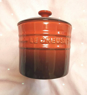 Le Creuset 多功能中型收納儲物罐/紅色(全新)
