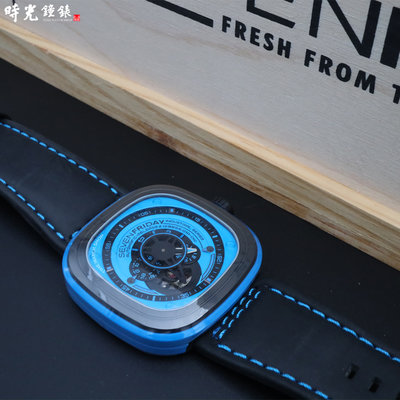 【時光鐘錶公司】SEVEN FRIDAY 七個星期五 P1-4 藍面 潮流新興瑞士機械腕錶 機械錶 公司貨