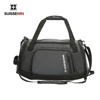 現貨熱銷-SUISSEWIN瑞士軍刀健身收納手提包大容量戶外單肩旅行袋運動包袋
