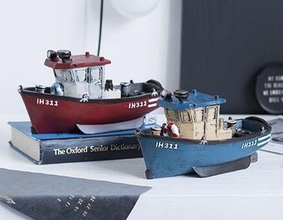 復古輪船擺件 歐式工藝樹脂船擺飾 帆船輪船裝飾品 居家餐廳擺件 船模型 3056A