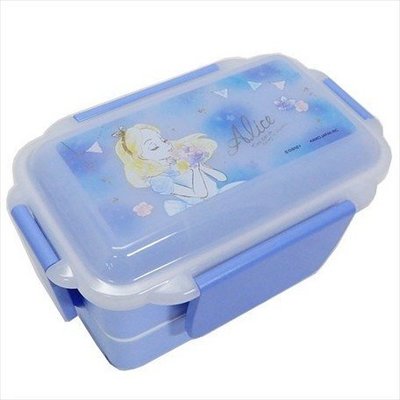 日本製 愛麗絲 雙層 便當盒 午餐盒 收納盒 餐盒 雙層盒 收納 ALICE 迪士尼 夢遊仙境 J00014951