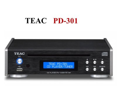 鈞釩音響 ~TEAC PD-301 CD播放器，內建FM Tuner及配備USB插孔
