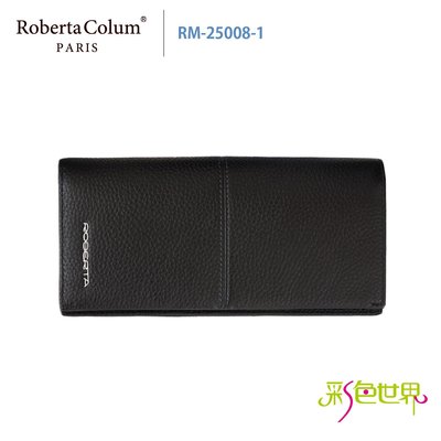 諾貝達Roberta Colum真皮長夾 RM-25008-1 黑色 彩色世界