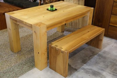 【原味手工家具】台灣鐵杉餐桌椅-台南 原木 家具
