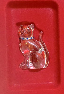 Lenox Porcelain - Lace Cat Crystal Ornament 水晶 貓 擺飾