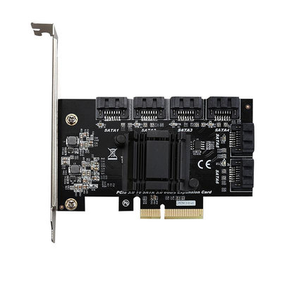 DIEWU PCIE轉6口SATA3.0硬碟擴展卡支持NAS群暉/MAC/LINUX