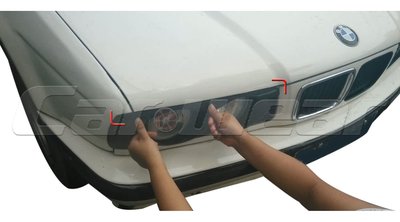 寶馬 BMW E34 樹脂 燈眉 FRP 燈眉 一對裝 前大燈裝飾貼-請詢價