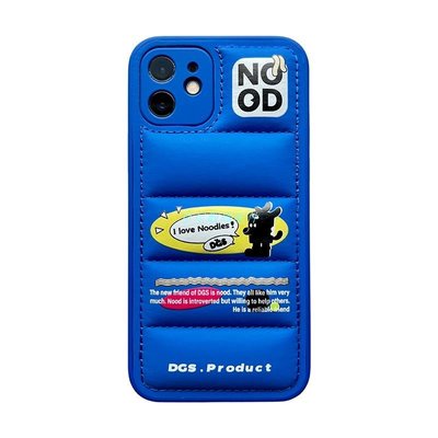 DGS“我愛NOOD”適用蘋果iPhone13Pro羽絨款手機殼11/12精孔全包