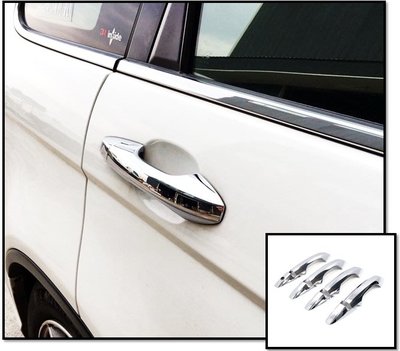 圓夢工廠 Honda 本田 CRV CR-V 3代 2007~2012 改裝 鍍鉻銀 車門把手蓋 門把手外蓋 飾貼