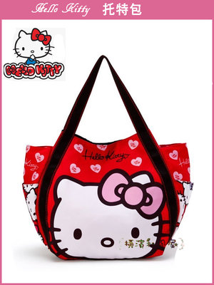 [橫濱和風屋] 日本 Hello Kitty 凱蒂貓 托特包 肩揹 側背包 手提袋 大臉滿版