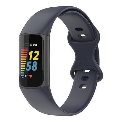 手錶帶適用fitbit charge5智能手錶錶帶 charge5錶帶 官方TPU純色錶帶