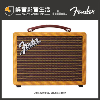 【醉音影音生活】美國 Fender Indio 2 無線藍牙喇叭(黃色斜紋).台灣公司貨
