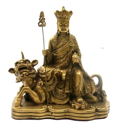 純銅黃銅的地藏王菩薩擺件銅佛像佛教神像娑婆三聖黃銅 7095c