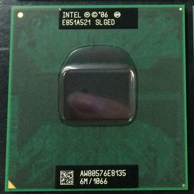 【含稅】Intel Core 2 Duo Mobile E8135 2.66G 1066 6M 原裝正式CPU 保一個月
