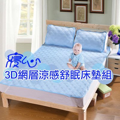 (寢心)外銷日本 3D網層涼感舒眠床墊QMAX3D-(枕套組) 保潔墊