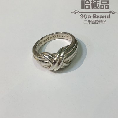 【哈極品】美品《Tiffany&Co.》Tiffany 925純銀 X造型戒指
