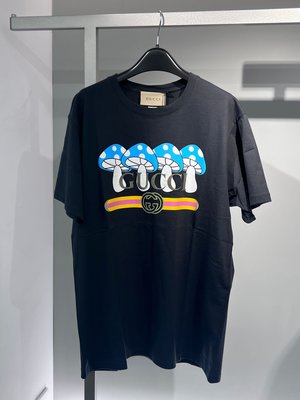 HJ國際精品館23秋冬GUCCI 548334 蘑菇圖案短秀T恤