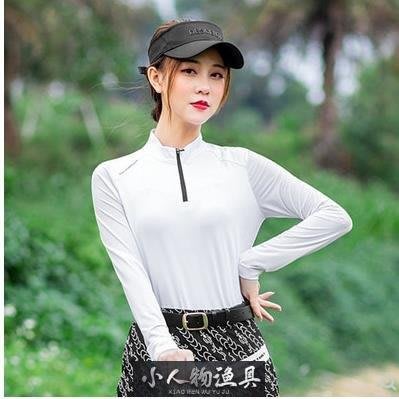 高爾夫服裝 女士冰絲長袖T恤 夏季冰涼衣透氣衣 golf運動球服-XRW