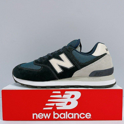 New Balance 574 男女款 黑藍色 麂皮 舒適 透氣 D楦 經典 復古 運動 休閒鞋 ML574BD2
