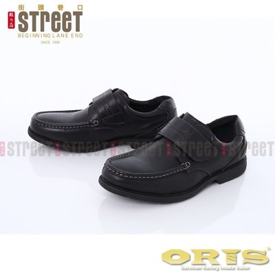 【街頭巷口 Street】ORIS 男鞋 素面 紳士 舒適 休閒 方形格紋大底 皮鞋 SB16985N01 黑色
