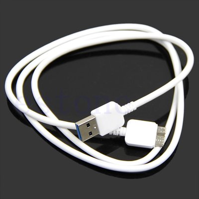現貨 適用於三星Galaxy Note 3 III Micro USB 3.0 白色數據線 充電器電纜-新款221015