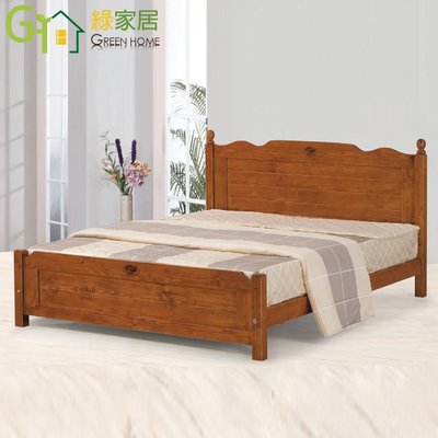 【綠家居】奧斯 時尚5尺實木雙人床台(不含床墊)