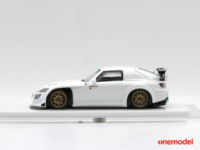 1/64 ONE MODEL 本田 Honda Spoon S2000 (白色)跑車金屬模型擺件