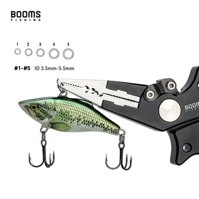 BOOMS FISHING X07 ELFIN鋁合金釣魚鉗鹽水防銹鋼鉗頭多功能剪編織線取鉤快速剪線系統