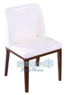 ╭☆雪之屋居家生活館☆╯115餐椅(白色皮)BB382-15#4268B