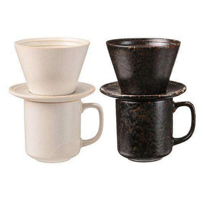 日本製 陶磁 手沖咖啡 濾杯 馬克杯組 兩色可選
