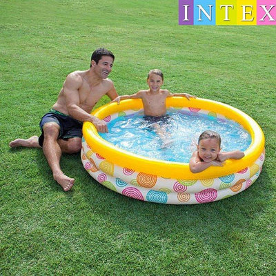 【現貨精選】INTEX58439幾何圖形水池 兒童充氣戲水游泳池