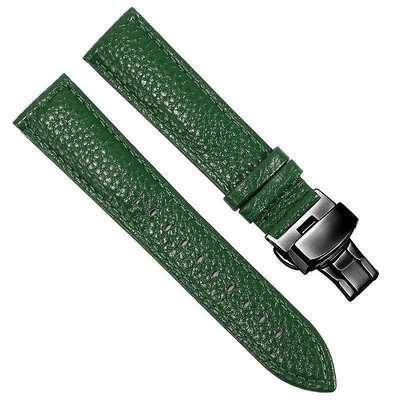 小Z代購#代用Briston 四葉草勞力士精工綠水鬼小綠表個性時尚綠色真皮錶帶