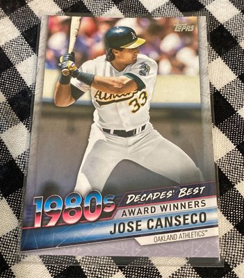 Jose Canseco 2020 Topps Update Series 1980s Decades’ Best #DB-36