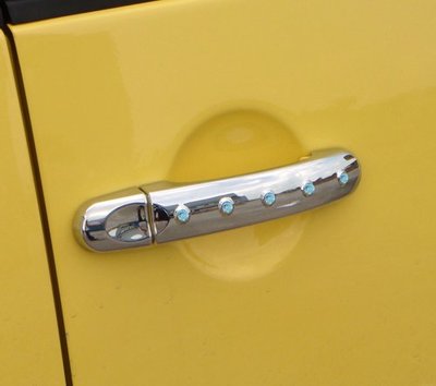 圓夢工廠 VW 福斯 Beetle 金龜車 2代 2005~2012 改裝 鍍鉻銀 車門把手蓋 把手外蓋 質感鑲鑽水鑽