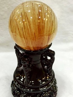 光工水晶阿賽斯特萊 天然金髮晶球4.8cm擺件鈦晶球 提升靈性水晶阿賽斯特萊梅爾卡巴揚升松果體第三眼