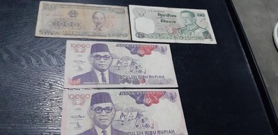 舊版紙鈔 印尼 泰國 越南 品相如圖 不介意才購買 4張不分售