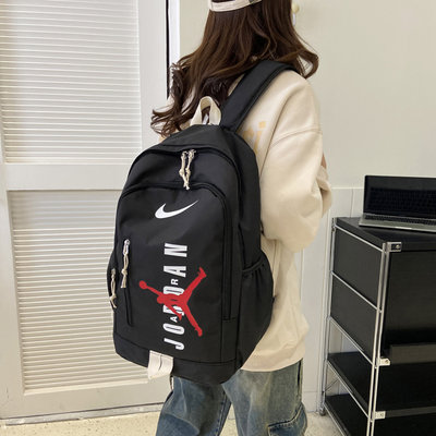 JORDAN喬丹後背包 潮牌雙肩包 籃球運動大容量高中學生書包 男戶外旅行輕便電腦背包