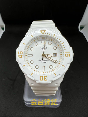 【金台鐘錶】CASIO 卡西歐 潛水風格為概念的(女錶 兒童錶) 日期顯示窗 白金配色面盤 LRW-200H-7E2