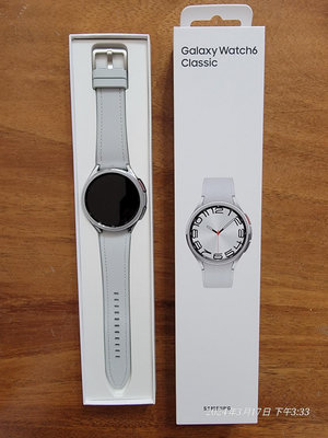 盒裝 保固2025/5月外觀 如新 三星智慧手錶 Galaxy Watch6 Classic R960 47mm 銀色