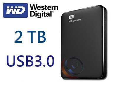 「Sorry」WD Elements 2TB 2.5吋 行動硬碟 USB3.0 2年保固 ( WESN )