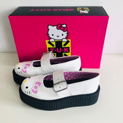 《現貨》英國 TUK+Hello Kitty US9（可愛凱蒂貓 瑪麗珍鞋 -白色）
