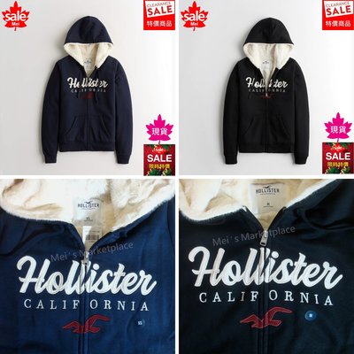 【真品*現貨】Hollister Co. HCO 徽標 人造毛皮襯裡 連帽 外套