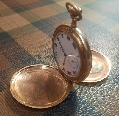 【藏家釋出】早期美國 ELGIN 懷錶，小秒針，厚實的包金～            .