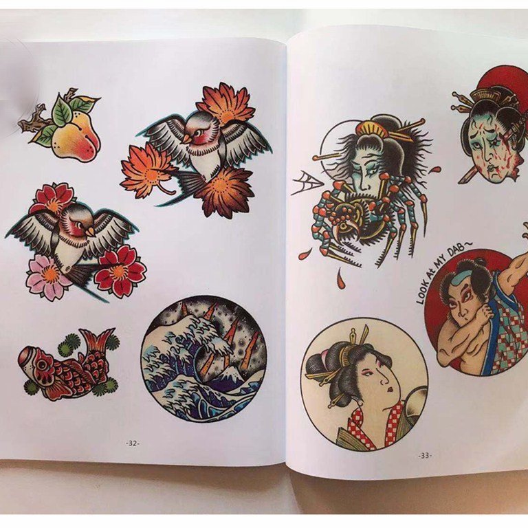 ih-小野店#紋身手稿圖冊器材日式傳統old school呱的要命卡通人物顧客選 