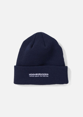 《潮流本舖》現貨 NEIGHBORHOOD 22AW BEANIE CAP AC 毛帽 深藍 刺繡
