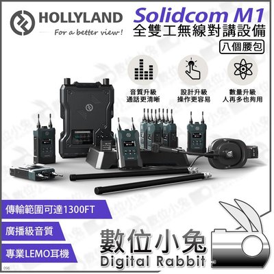 數位小兔【Hollyland Solidcom M1 八個腰包 全雙工無線對講】對講機 無線通話設備 3.5mm 公司貨