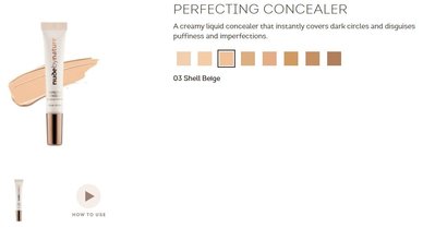 Nude by nature Perfecting Concealer 礦物遮瑕液